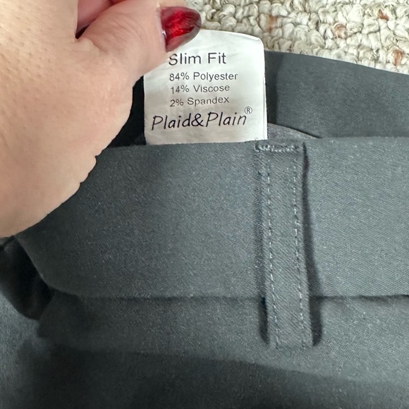 Plain & Plaid Men’s Dress Pants Black Size 30x32 - Picture 5 of 6